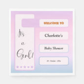 Purple Gradient Cute Eyeball Baby Shower Serviette (Vorderseite)