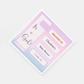 Purple Gradient Cute Eyeball Baby Shower Serviette (Ecke)