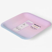 Purple Gradient Cute Eyeball Text Baby Shower Pappteller (Gewinkelt)