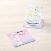 Purple Gradient Cute Eyeball Text Baby Shower Rechteckiger Pappuntersetzer (Vor Ort)