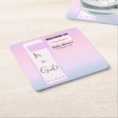 Purple Gradient Cute Eyeball Text Baby Shower Rechteckiger Pappuntersetzer (angewinkelt)