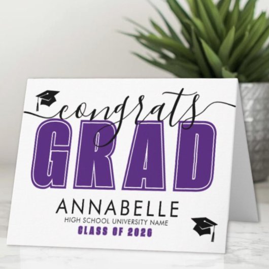 Purple Graduation Karte