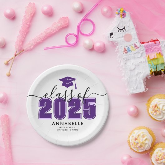 Purple Graduation Party Pappteller (Party)