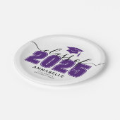 Purple Graduation Party Pappteller (Schrägansicht)
