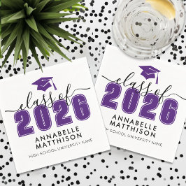Purple Graduation Serviette