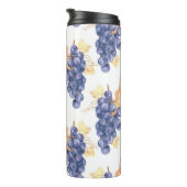 Purple grapes seamless pattern on white isolated b thermosbecher (Nach rechts gedreht)