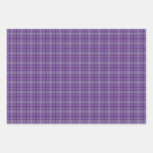 Purple Gray Plaid Tartan Geschenkpapier Set (Vorderseite 3)