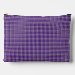 Purple Gray Plaid Tartan Pattern Zubehörtasche