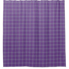 Purple Gray Tartan Plaid Shower Curtain Duschvorhang
