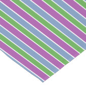 Purple Green Blue Striped Kurzer Tischläufer (Ecke)
