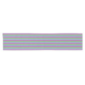 Purple Green Blue Striped Kurzer Tischläufer (Horizontal)