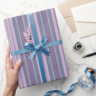 Purple & Green Chevron Stripes Geschenkpapier