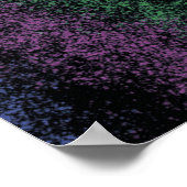 Purple-green cosmic gradient, dark shadows. poster (Ecke)