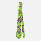 Purple Green Cubism Abstract Pattern Krawatte (Vorderseite)