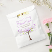 Purple & Green Floral Bird Baby Shower Thank You Geschenktütchen (Versiegelt)