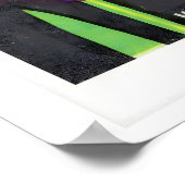 Purple & Green Matchbox Labels Grid Print, Vintage Poster (Ecke)