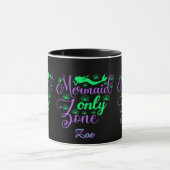Purple Green Mermaid Script Zone Script Tasse (Zentrum)
