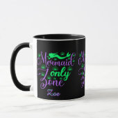 Purple Green Mermaid Script Zone Script Tasse (Links)