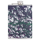 Purple, Green, Pink, Marble Artwork Flachmann (Vorderseite)