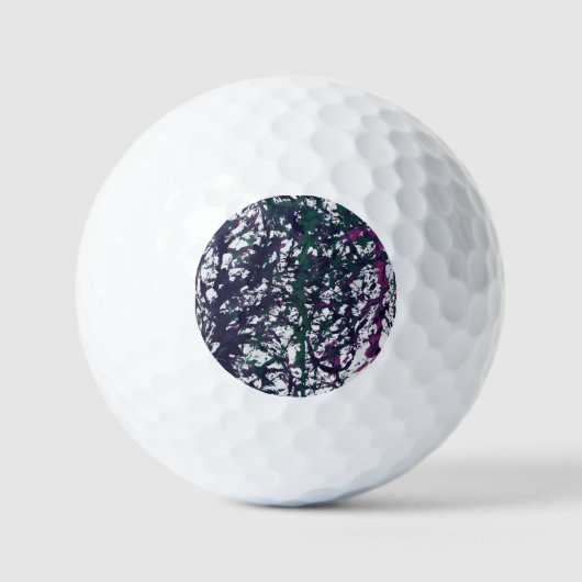 Purple, Green, Pink, Marble Artwork Golfball (Vorderseite)