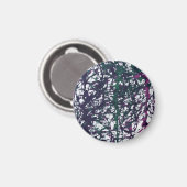 Purple, Green, Pink, Marble artwork Magnet (Vorderseite/Rückseite)