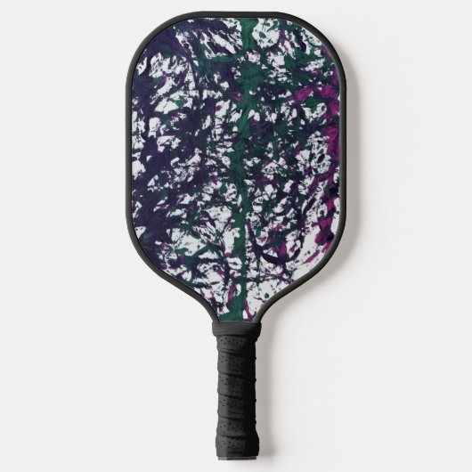 Purple, Green, Pink, Marble Artwork Pickleball Schläger (Vorderseite)
