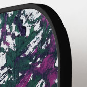 Purple, Green, Pink, Marble Artwork Pickleball Schläger (Linke Seite)