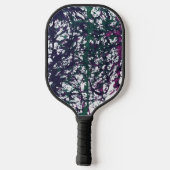 Purple, Green, Pink, Marble Artwork Pickleball Schläger (Rückseite)
