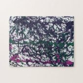 Purple, Green, Pink, Marble artwork Puzzle (Horizontal)