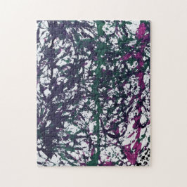 Purple, Green, Pink, Marble artwork Puzzle