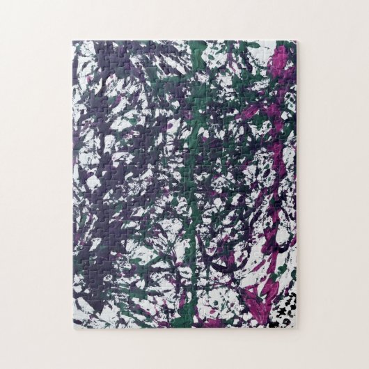 Purple, Green, Pink, Marble artwork Puzzle (Vertikal)