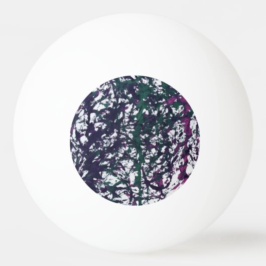 Purple, Green, Pink, Marble Artwork Tischtennisball (Vorderseite)