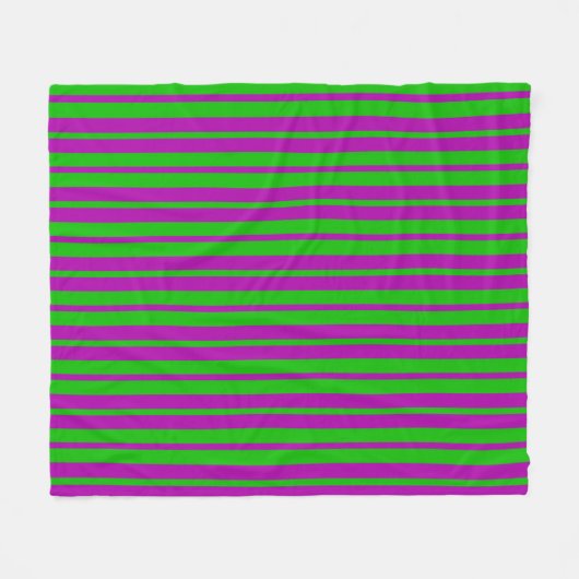 Purple Green Stylish Stripes Pattern Design Fleecedecke (Vorderseite (Horizontal))