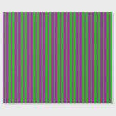 Purple Green Stylish Stripes Pattern Design  Geschenkpapier (Flach)