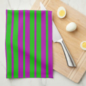 Purple Green Stylish Stripes Pattern Design  Geschirrtuch (Viertel Falte)