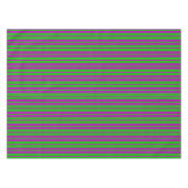 Purple Green Stylish Stripes Pattern Design  Tischdecke (Vorderseite (Horizontal))