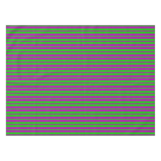 Purple Green Stylish Stripes Pattern Design Tischdecke (Vorderseite (Horizontal))