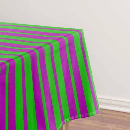 Purple Green Stylish Stripes Pattern Design  Tischdecke