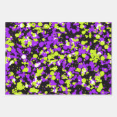 Purple Green Unicorn Splattered Paint Geschenkpapier Set (Vorderseite)