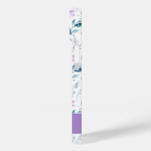 Purple Green Watercolor Wildflower Name Case-Mate iPhone Hülle (Rückseite / Links)