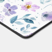 Purple Green Watercolor Wildflower Schreibtischunterlage (Ecke)