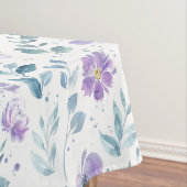 Purple Green Watercolor Wildflower Tischdecke (Beispiel)