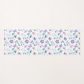 Purple Green Watercolor Wildflower Yogamatte (Vorderseite (Horizontal))