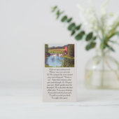 Purple Green Yellow Blue Remembrance Card Visitenkarte (Stehend Vorderseite)