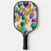 PURPLE GREEN YELLOW MARDI GRAS BALLOONS PICKLEBALL SCHLÄGER (Rückseite)