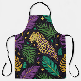 PURPLE GREEN YELLOW MARDI GRAS FEATHERS SCHÜRZE