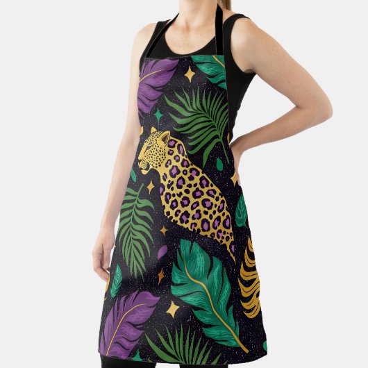 PURPLE GREEN YELLOW MARDI GRAS FEATHERS SCHÜRZE (InSitu)