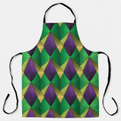 PURPLE GREEN YELLOW MARDI GRAS GEOMETRIC PATTERN SCHÜRZE (Vorderseite)