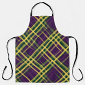 PURPLE GREEN YELLOW MARDI GRAS PLAID PATTERN SCHÜRZE (Vorderseite)