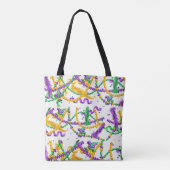 PURPLE GREEN YELLOW MARDI GRAS THEME TASCHE (Rückseite)